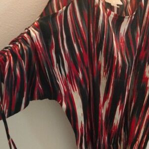 MICHAEL Michael Kors Red and Black Patterned Blouse